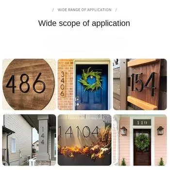 3D номера домов, наружные номера домов, современные прочные номера домов для наружной входной двери дома, устойчивые к ржавчине, простые для почтового ящика