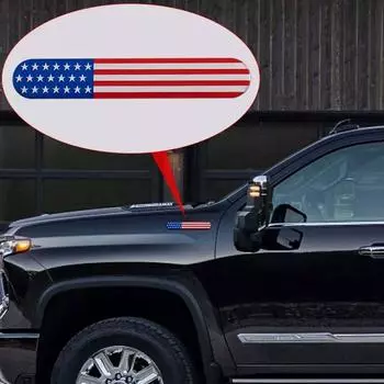 3D НОВАЯ длинная полоса американского флага, переводная наклейка, металлическая американская наклейка, декоративные металлические наклейки для автомобиля, алюминиевая эмблема N4L5