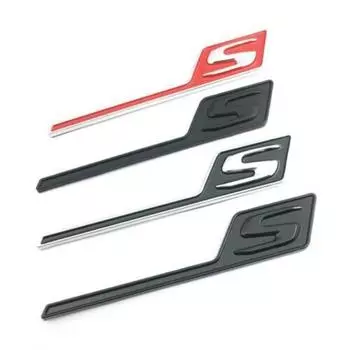 3D новый значок ABS S на задней стороне автомобиля, наклейка с эмблемой красный
