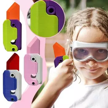 3D-нож для декомпрессии, маленькая игрушка, 3D-печать, морковный нож One Size зелёный