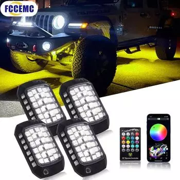3D-объектив шасси Undergolw Light Remote App Control 12 В для внедорожника Jeep 4x4 Truck UTV SUV ATV RZR Car Rock Декоративные огни