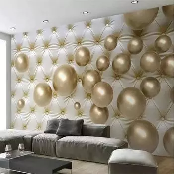 3d обои мода стерео фото металлический шар мягкая сумка современный ТВ фон 3d обои 200 cm(W) x 140 cm(H)