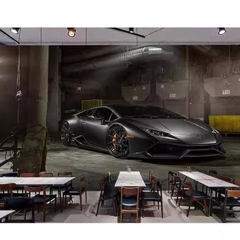 3D обои Ретро промышленные цементные настенные фрески автомобильные 3D граффити обои для стен домашний декор 200 cm(W) x 140 cm(H)