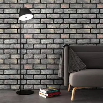 3D-обои с узором из каменного кирпича, обои с отделкой и наклейкой, обои из каменного кирпича, водостойкий самоклеящийся фартук, легкосъемное настенное покрытие 40*300cm