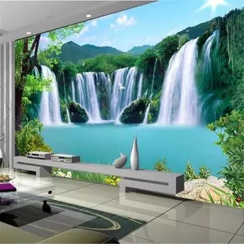 3d обои Водопад Пейзаж Пейзаж Фон Стена Гостиная Фреска 3d обои 200 cm(W) x 140 cm(H)