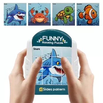 3D образовательный 3D вращающийся 3D 16 2 3 4 5 лет дети образовательный мозг логика кончик пальца детская для возраста подарок на день рождения головоломка с животными, детская игрушка,