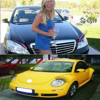 3D очаровательные черные накладные ресницы наклейка на ресницы украшение для фар автомобиля забавная наклейка 1 пара чёрный