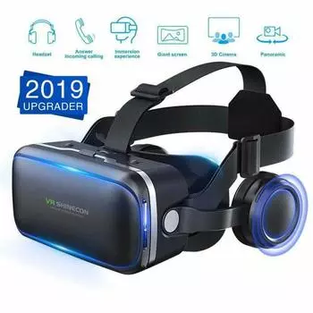 3D-очки гарнитура виртуальной реальности VR Box Goggles для Android iPhone Samsung чёрный