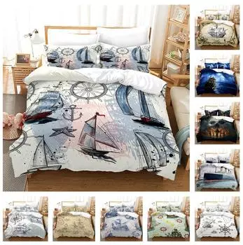 3D односпальная/двуспальная кровать, комплект постельного белья с рулем для комнаты мальчиков, пуховый пододеяльник, 2/3 шт. AU140 * 210, полноразмерный мягкий домашний текстиль из микрофибры Baby 100x135cm