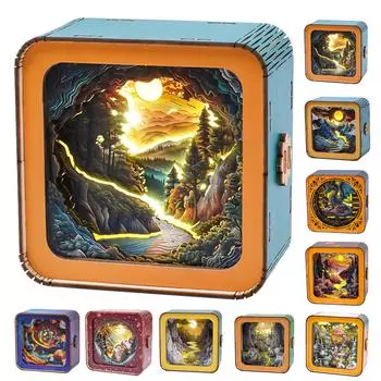 3D пазл-ночник 3D деревянные пазлы для взрослых DIY поделки для взрослых рождественские украшения/подарки для семьи и друзей One Size