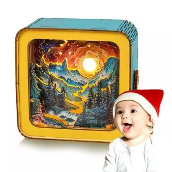 3D пазл-ночник 3D деревянные пазлы для взрослых DIY поделки для взрослых рождественские украшения/подарки для семьи и друзей