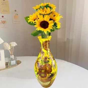 3D пазл ваза DIY ручной работы Цветочный замок Морская волна Лодка Принт Цветочные растения Держатель Контейнер Детская развивающая головоломка Строительная игрушка A