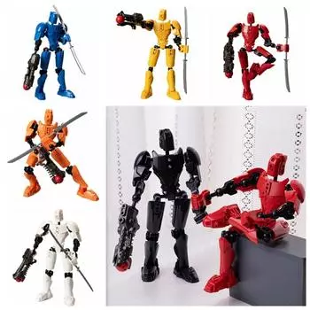 3D-печать 3D-печатный манекен Подвижный робот Робот-трансформер Родитель-дети оранжевый