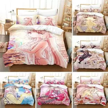 3D-печать аниме Чобиты Новые комплекты постельного белья Chi, комплект постельного белья для девочек, пододеяльник, комплект постельного белья 135x200cm 2pcs