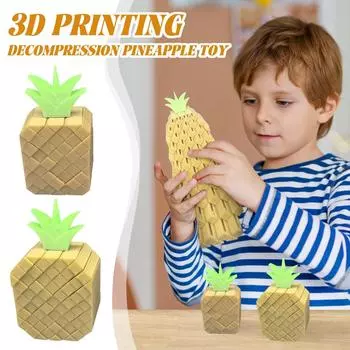 3D-печать Декомпрессионная игрушка Ананас Настольное украшение One Size