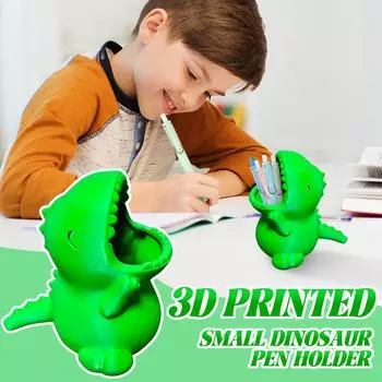 3D Печать Динозавр Ручка Держатель Канцелярские Принадлежности Подставка Подставка Подвеска Подарок One Size зелёный