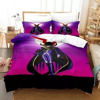 3D-печать для дома, гостиная, комплекты постельного белья CODE GEASS, изысканный комплект постельного белья, пододеяльник, комплект одеяла, роскошный подарок на день рождения 135X200cm-2pcs