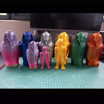 3D-печать египетского фараона Декоративные украшения Сфинкс Подарок MAX One Size синий