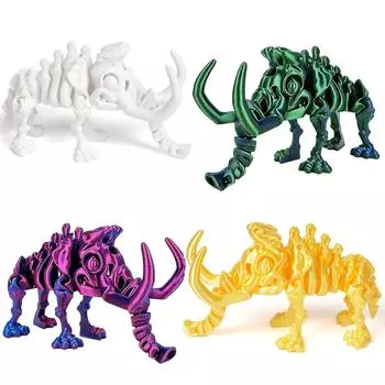 3D-печать Гибкие подвижные суставы Скелет мамонта Трансформация Украшение Подарок ручной работы Декор 11.5cm