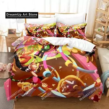 3D-печать Игра Cookie Run OvenBreak Постельное белье Односпальная кровать Твин Полный комплект двуспальной кровати King Size для взрослых и детей Спальня Пододеяльники Наборы EU Single 90x200cm