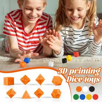 3D-печать игральных костей TRPG 3D-печать игрушек для взрослых и детей Таинственная игрушка в игральных костях TRPG One Size
