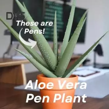 3D-печать искусственного алоэ вера для растений в горшках, ручка для поддельных тропических растений, украшение с 10 магнитными ручками, домашний офис, настольный орнамент, рождественский подарок светло-зеленый