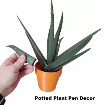 3D-печать искусственного алоэ вера в горшке с ручкой для украшения поддельных тропических растений с 10 шт. светло-зеленый