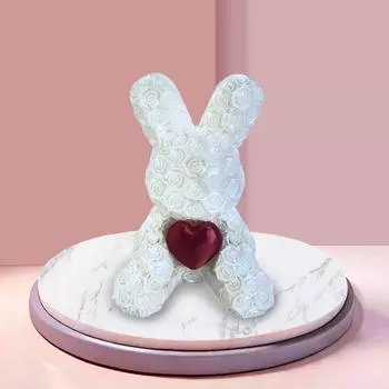 3D-печать Любовь День Святого Валентина Подарок Животное Украшение Милая Роза Животное One Size белый