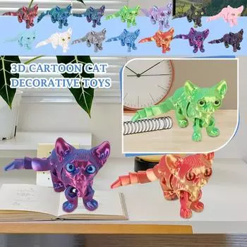 3D-печать Модель подвижного соединения Игрушка ручной работы Украшения Креативные декоративные поделки One Size чёрный