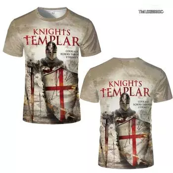 3D-печать мужской футболки из серии «Униформа воина-тамплиера» S