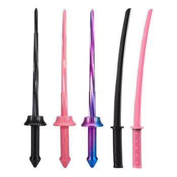 3D-печать нож игрушки безопасны для использования катана гравитационный телескопический нож реалистичный внешний вид воин вязанные игрушки для детей дети Colorful katana black