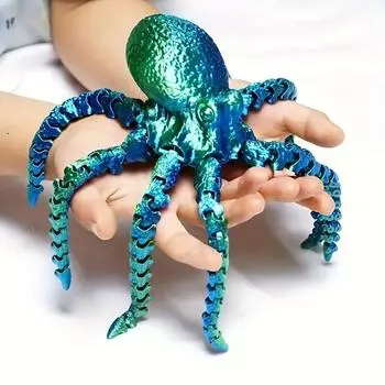 3D-печать Осьминог Украшение Креативный Маленький Подарок Подвижность Суставов Модель Осьминога Декор Гостиной Аквариум Ландшафтный Дизайн Принадлежности