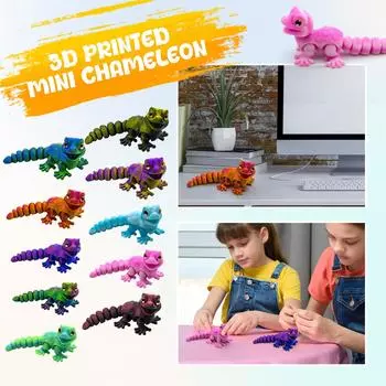 3D-печать подвижная, 3D-печать подвижная, подходит для украшения дома, праздничных подарков для взрослых и коллекций, крутое изменение цвета One Size шафрановый