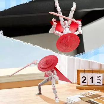 3D-печать подвижной куклы 13 шарниров кукла игрушка DIY декомпрессионный инструмент One Size розовый