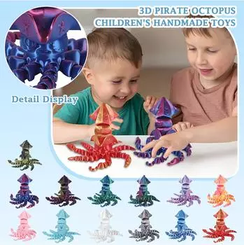 3D-печать Подвижные суставы Модель животного Ручная игрушка Украшения Креативные декоративные поделки One Size армия зеленый