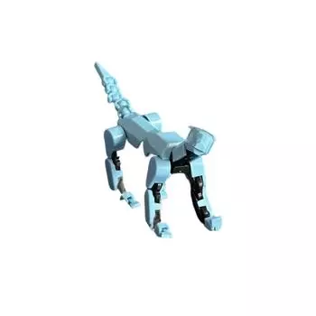 3D-печать подвижный многошарнирный робот-собака, кукла-счастливица, 13 шарниров, игрушка-головоломка для самостоятельной сборки, украшения для украшения, подарок синий
