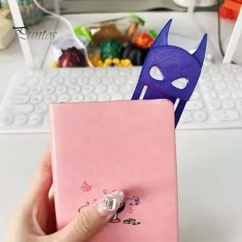 3D-печать Полая закладка Индивидуальный стиль Водонепроницаемый Мультяшная форма Легкий Подарок Однокласснику Сувенир Студенческие аксессуары Закладка Поисковик страниц 1pc фиолетовый