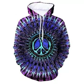 3D-печать символ мира флаг толстовки для мужчин графика большой размер толстовка пуловер красочный свитшот с длинным рукавом осеннее пальто S