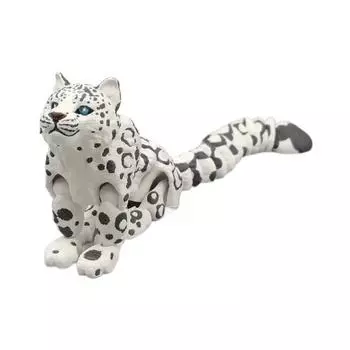3D печать снежного барса модель имитация дикого животного орнамент большая фигурка модель животное One Size белый