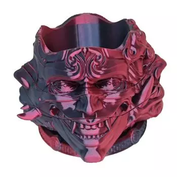 3D-печать трехслойных вращающихся и различных комбинаций держателя для ручек в форме лица и цветочного горшка с основанием One Size красный