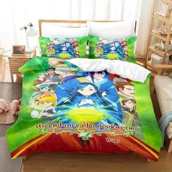 3D Печать Восхождение Книжного Червя Постельное Белье Мультяшное Аниме Комплект из трех предметов Взрослый Детский Спальня Пододеяльник Комплекты Домашний Текстиль EU Twin 135x200cm