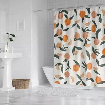 3D-печать занавески для душа полиэстер водонепроницаемые занавески для душа украшение для ванной комнаты цветочный принт крышка для ванны для дома W90xH180cm
