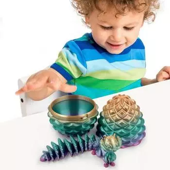 3D-печатная белка, шарнирная белка в яйце из сосновой шишки, игрушка-антистресс в виде белки с гибким хвостом для декора стола, пасхальные корзинки, наполнители