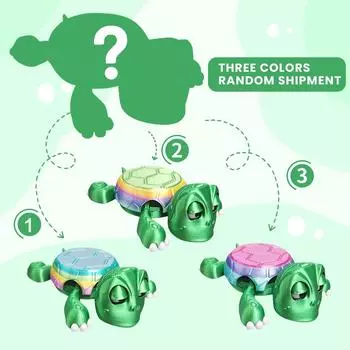 3D-печатная черепаха, креативная забавная игрушка, основа для черепахи, декоративные украшения One Size