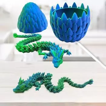 3D-печатная фигурка драконьего яйца с подвижными суставами, китайская фигурка лунга, шарнирный дракон
