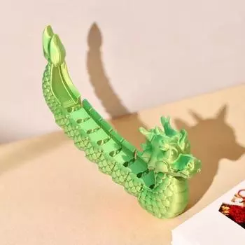 3D-печатная фигурка лодки-дракона с подвижными суставами, фигурка лодки Loong, шарнирная модель лодки, игрушка-фиджет, украшение для фестиваля лодок-драконов