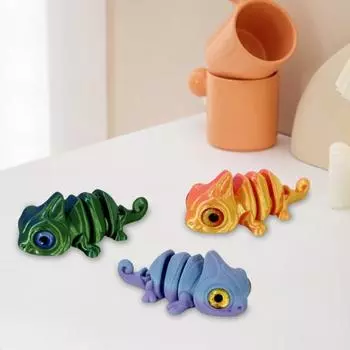 3D-печатная фигурка ящерицы с подвижными суставами, мини-фигурка из кабрита, шарнирная модель животного, игрушка для домашнего офиса, книжной полки, украшения для рабочего стола, орнамент