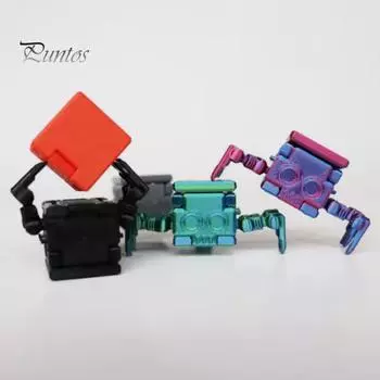 3D-печатная фигурка робота-паука, трансформируемая кубическая фигурка паука, шарнирная модель паука, робот-животное, игрушка-фиджет, настольное украшение, орнамент красный