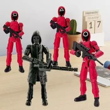 3D-печатная фигурка робота с подвижными суставами, игрушка-модель персонажа из телесериала, фигурка-манекен, украшение для домашнего офиса, орнамент D