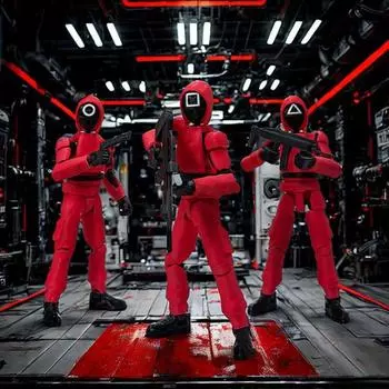 3D-печатная фигурка робота с подвижными суставами, игрушка-модель персонажа из телесериала, фигурка-манекен, украшение для домашнего офиса, орнамент A